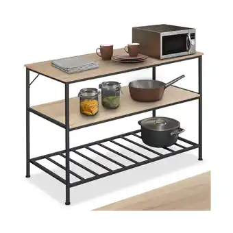 Netto Marken-Discount tectake Küchenregal, Industrial Style, 2 Ablagen und Gitterablage, 120 x 60 x 90,5 cm Angebot