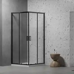 toom Baumarkt Duschkabine 'Paola' schwarz 80 x 80 x 190 cm Angebot