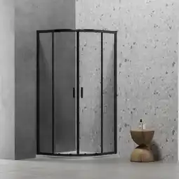 toom Baumarkt Runddusche 'Paola' schwarz 90 x 90 x 190 cm Angebot