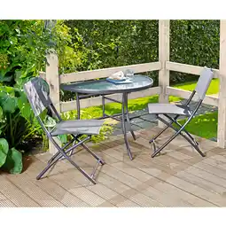 toom Baumarkt toom Balkonmöbel-Set 'Annette' grau, 3-teilig Angebot