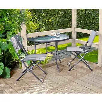 toom Baumarkt toom Balkonmöbel-Set 'Annette' grau, 3-teilig Angebot