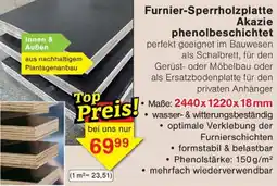 Wiglo Wunderland Furnier-Sperrholzplatte Akazie phenolbeschichtet Angebot