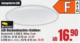 B1 Discount Baumarkt Brilliant LED-Deckenleuchte Colden Angebot