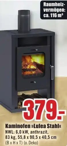 B1 Discount Baumarkt Kaminofen Lulea Stahl Angebot