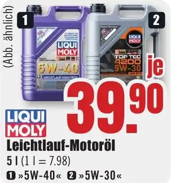 B1 Discount Baumarkt LIQUI MOLY Leichtlauf-Motoröl Angebot