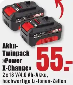 B1 Discount Baumarkt Akku Twinpack Power X-Change Angebot