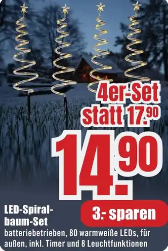 B1 Discount Baumarkt LED-Spiralbaum-Set Angebot