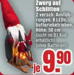 B1 Discount Baumarkt Zwerg auf Schlitten Angebot