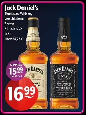 Getränke Hoffmann Jack Daniel's Tennessee Whiskey Angebot