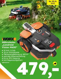 Globus Baumarkt WORX Mähroboter ,,Landroid Vision M600" Angebot