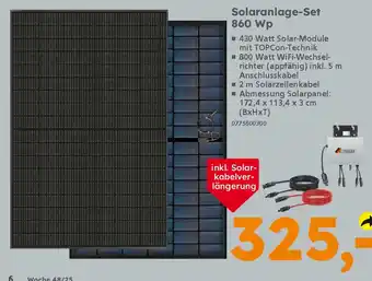 Globus Baumarkt Solaranlage-Set 860 Wp Angebot