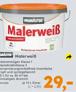 Globus Baumarkt PRIMASTER Malerweiẞ Angebot
