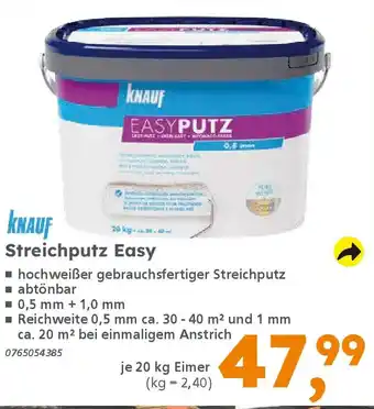 Globus Baumarkt KNAUF Streichputz Easy Angebot