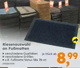 Globus Baumarkt Riesenauswahl an Fußmatten Angebot