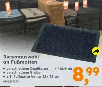 Globus Baumarkt Riesenauswahl an Fußmatten Angebot