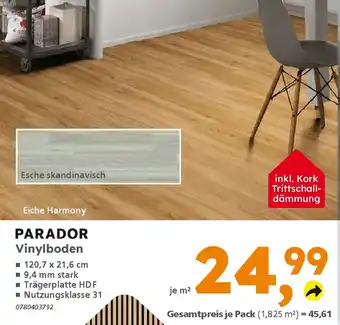 Globus Baumarkt PARADOR Vinylboden Angebot