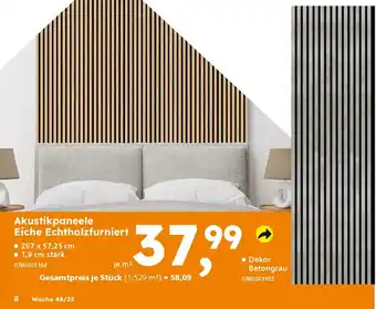 Globus Baumarkt Akustikpaneele Eiche Echtholzfurniert Angebot