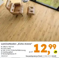 Globus Baumarkt Laminatboden „Eiche Avana“ Angebot