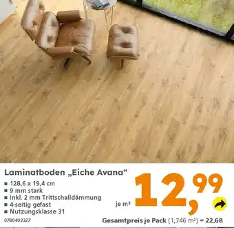 Globus Baumarkt Laminatboden „Eiche Avana“ Angebot
