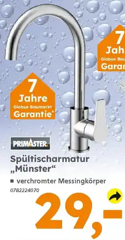 Globus Baumarkt PRIMASTER Spültischarmatur ,,Münster" Angebot
