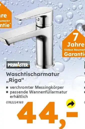 Globus Baumarkt PRIMASTER Waschtischarmatur „Riga" Angebot