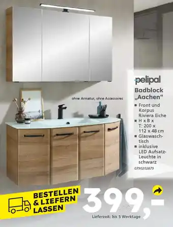 Globus Baumarkt pelipal Badblock ,,Aachen" Angebot