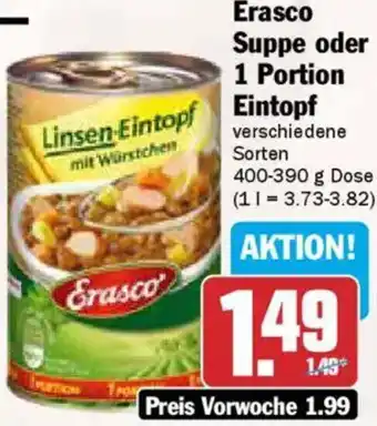 AEZ Erasco Suppe oder 1 Portion Eintopf Angebot