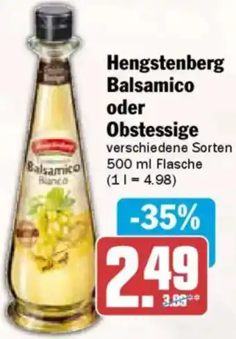 AEZ Hengstenberg Balsamico oder Obstessige Angebot