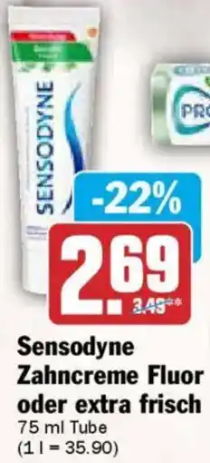 AEZ Sensodyne Zahncreme Fluor oder extra frisch Angebot