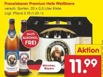 Netto Marken-Discount Franziskaner Premium Hefe-Weissbier Angebot