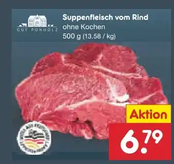 Netto Marken-Discount Gut Ponholz Suppenfleisch vom Rind Angebot