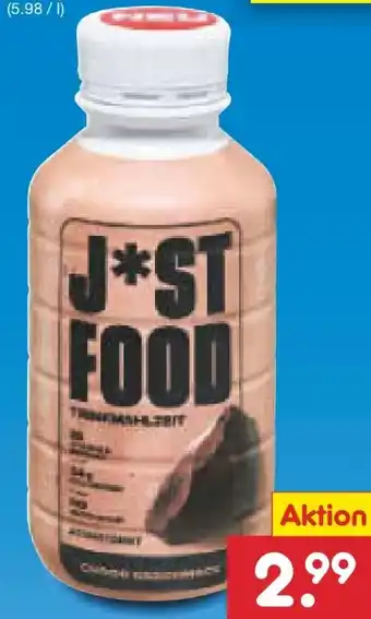 Netto Marken-Discount Just Food Trinkmahlzeit Angebot