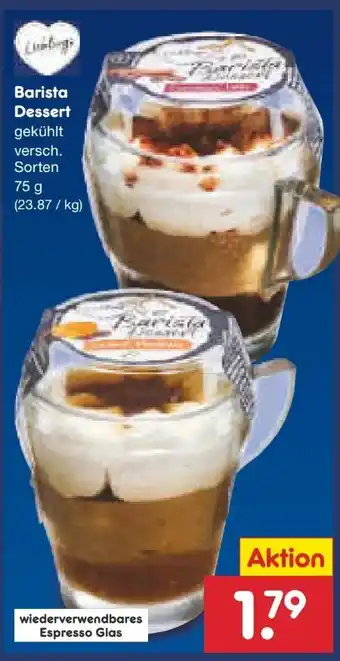 Netto Marken-Discount Lieblings Barista Dessert Angebot