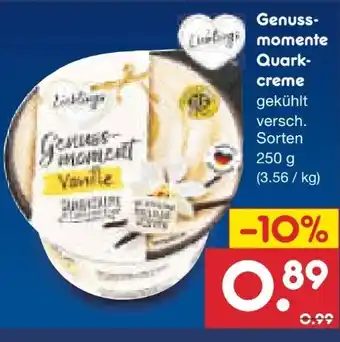 Netto Marken-Discount Lieblings Genussmoment Quarkcreme Angebot