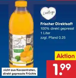 Netto Marken-Discount Lieblings Direktsäfte Angebot