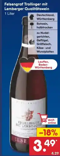 Netto Marken-Discount Weingilde Besigheim Ingersheimer Schalkstein Felsengraf Lemberger mit Trollinger Angebot