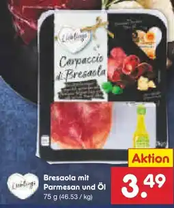 Netto Marken-Discount Lieblings Bresaola mit Parmesan und Öl Angebot