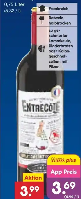 Netto Marken-Discount Weingut Gourmet Père & Fils Entrecôte Merlot Cabernet Syrah Angebot