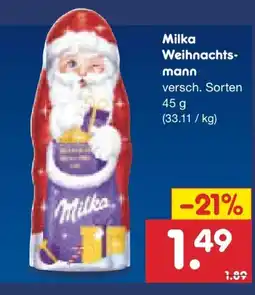 Netto Marken-Discount Milka Weihnachtsmann Angebot