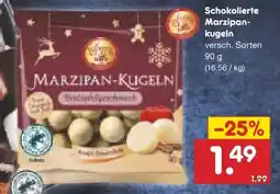 Netto Marken-Discount Santa Claus in Town Marzipan-Kugeln Angebot