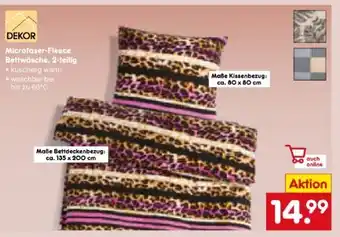 Netto Marken-Discount Dekor Mikrofaser-Fleece Bettwäsche Angebot