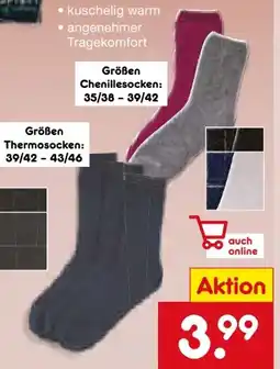 Netto Marken-Discount Spirit of Colours Damen Chenille-Socken 2er Pack Angebot