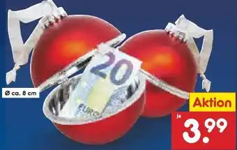 Netto Marken-Discount Dekor Geschenkkugel Angebot