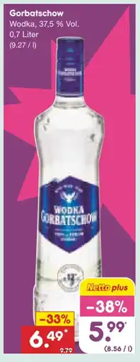 Netto Marken-Discount Wodka Gorbatschow Vodka Angebot