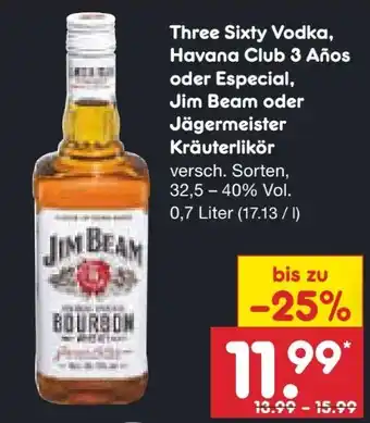 Netto Marken-Discount Jim Beam Kentuckey Straight Bourbon Whiskey Angebot