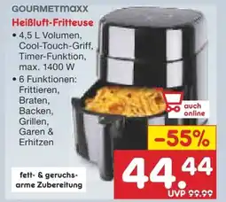 Netto Marken-Discount Gourmetmaxx Heißluft-Fritteuse Angebot