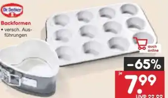 Netto Marken-Discount Dr. Oetker Diverse Backformen Angebot