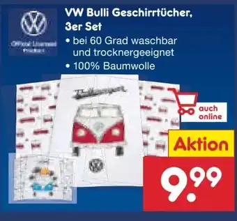 Netto Marken-Discount VW Bulli Geschirrtücher Angebot