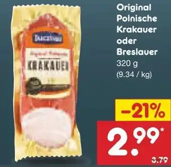 Netto Marken-Discount Tarczyński Original Polnische Krakauer Angebot