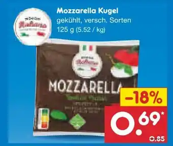 Netto Marken-Discount Mondo Italiano Mozzarella Kugel Angebot